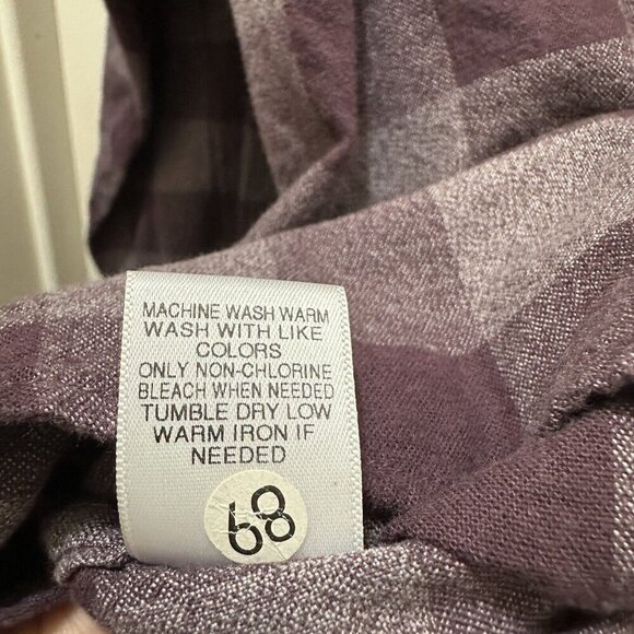 2/$30 ROWM Plaid Button Down Shirt Mens 2XB Purple Grunge Casual Skater 90s - Picture 8 of 9